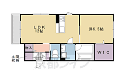阪急嵐山線 松尾大社駅 徒歩9分の賃貸アパート 2階1LDKの間取り