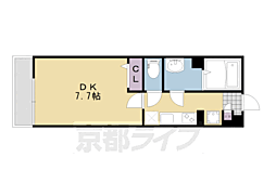 阪急嵐山線 嵐山駅 徒歩7分の賃貸アパート 3階1Kの間取り