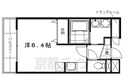 京阪本線 丹波橋駅 徒歩13分の賃貸マンション 3階1Kの間取り