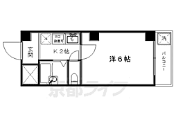 パッセージＳ 1階1Kの間取り
