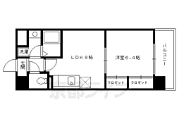 プラネシア星の子四条西洞院 10階1LDKの間取り