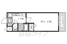 京阪本線 伏見稲荷駅 徒歩9分の賃貸マンション 3階1Kの間取り