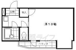 京阪本線 丹波橋駅 徒歩5分の賃貸マンション 1階1Kの間取り