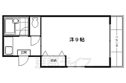 近鉄京都線 竹田駅 徒歩9分の賃貸マンション 2階1Kの間取り