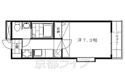 京阪本線 龍谷大前深草駅 徒歩7分の賃貸マンション 4階1Kの間取り