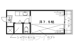 近鉄京都線 向島駅 徒歩7分の賃貸マンション 3階1Kの間取り
