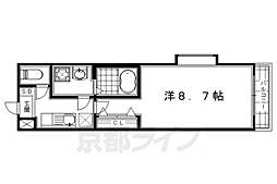 京阪本線 龍谷大前深草駅 徒歩9分の賃貸マンション 1階1Kの間取り