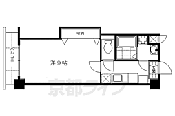 京阪本線 龍谷大前深草駅 徒歩10分の賃貸マンション 3階1Kの間取り
