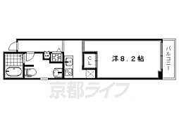 Ｌａ　Ｆｉｔｅ　ＫＡＲＡＳＵＭＡ 1階1Kの間取り