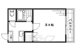 京阪本線 丹波橋駅 徒歩6分の賃貸マンション 4階1Kの間取り