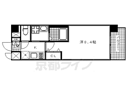 ベラジオ京都駅東 5階1Kの間取り