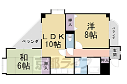グランビア京都 2LDKの間取図画像