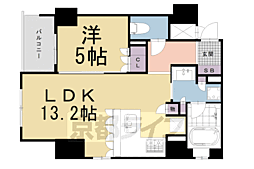 リーガル京都堀川五条通り2 1LDKの間取図画像