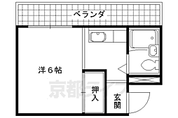 NorteMu1 1Kの間取図画像