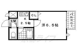 ショーミエール安朱 1Kの間取図画像