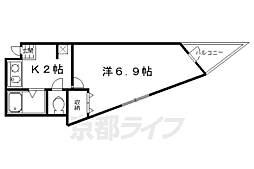 スペシャリー丸太町 1Kの間取図画像