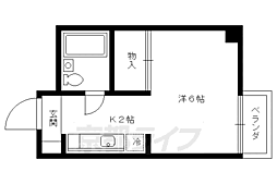 コーポ千尋 1Kの間取図画像