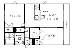 ローシェ哲学の道 2LDKの間取図画像