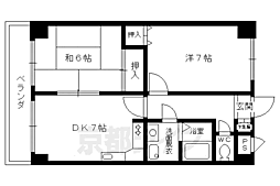 ラ・ルーチェ宝ヶ池 2DKの間取図画像
