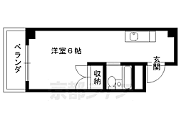 アメニティー聖護院 ワンルームの間取図画像