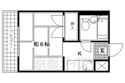 ラ・フォーレ上賀茂 1Kの間取図画像