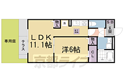 ホルツ 1LDKの間取図画像