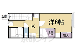 レオパレスグローセ 1Kの間取図画像