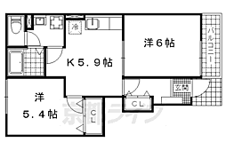 ポポラーレ 2Kの間取図画像