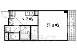 コーポ・サン2 1Kの間取図画像