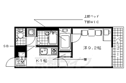 レオパレスラ・グラシューズ 1Kの間取図画像