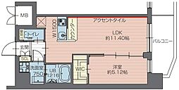 プレジオ川口ASIAN 9階1LDKの間取り