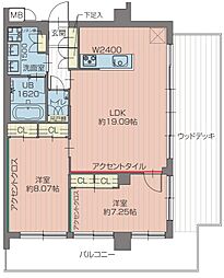 プレジオ北綾瀬ASIAN 2LDKの間取図画像