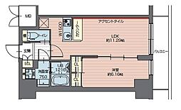 プレジオ西新井 1LDKの間取図画像