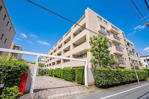 落ち着いた街並みに佇む、重厚感あるマンションです。