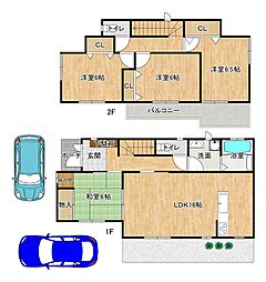 明石市松が丘三丁目戸建 4LDKの間取り