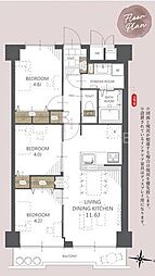 間取図画像 3LDK