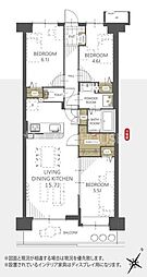 サンマンション北本1号館 3LDKの間取図画像