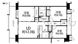 グランアージュ大宮A 3LDKの間取図画像