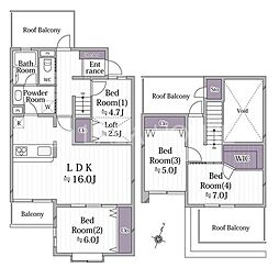 ライオンズマンション大宮吉野原 4LDKの間取り
