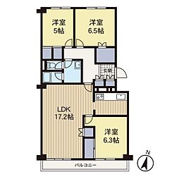鎌倉ロジュマンＤ棟 3LDKの間取り