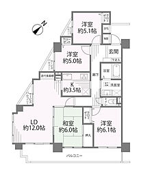 グランドメゾン勝川 4LDKの間取図画像