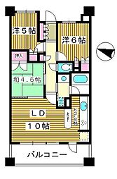 ＫＤＸ志村坂上レジデンス 3階3LDKの間取り