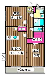 リブリ・桜レジデンス 2LDKの間取図画像