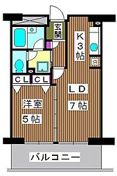 サリジェ志村公園 1LDKの間取図画像