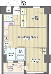 メゾンYFT 1SLDKの間取図画像