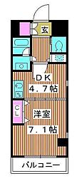 オーキッドレジデンス板橋 1DKの間取図画像