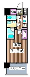 板橋本町ステーションレジデンス 1Kの間取図画像