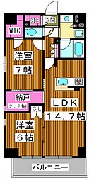 ザ・ケンジントン・レジデンスときわ台 2LDKの間取図画像