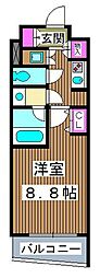 S-FORT中板橋 1Kの間取図画像