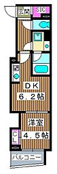 S-FORT中板橋 1DKの間取図画像
